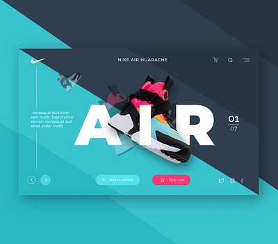 Nike air landing page. brand branding design graphic design icon illustration minimal typography ui ux