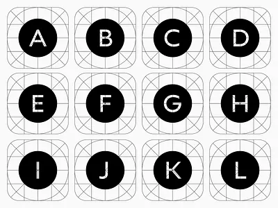 neue OS Icons — Circled and boxed characters