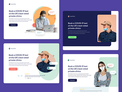 Clinic - Health header UI templates 🍀 clinic corona covid free freebie header health medical template ui