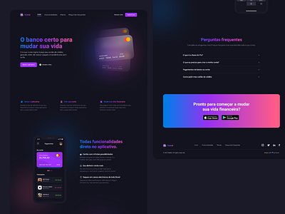 Landing Page - Digital Wallet app branding dark theme darkmode finance interface ui ux wallet website