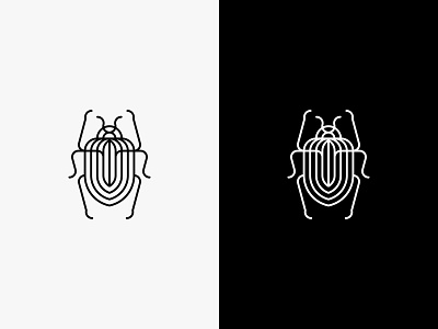 Scarab animal icon lineart logo modern monoline scarab