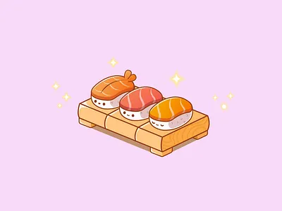 Cute sushi adorable asian dinner fish japan japanese food kawaii art lunch meal rice roll salmon salmon rice sashimi seafood sushi sushi bar sushi logo sushi roll
