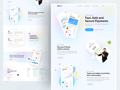 Fintech Home Page I Ofsapce 2021 trend fintech fintech agency fintech branding fintech logo fintech website homepage interaction ios app landing page ofspace trendy design ui user interface user interface design web website