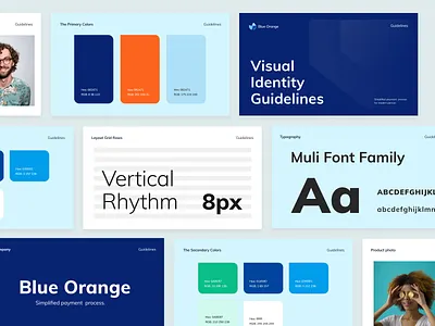 Blue Orange brand guidelines brand brand design brand identity branding branding design color palette font guidelines identity identity branding logo design style guide styleguide symbol typo typogaphy typography art visual visual design visual identity