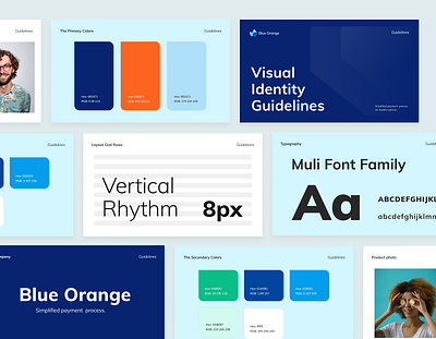 Blue Orange brand guidelines brand brand design brand identity branding branding design color palette font guidelines identity identity branding logo design style guide styleguide symbol typo typogaphy typography art visual visual design visual identity