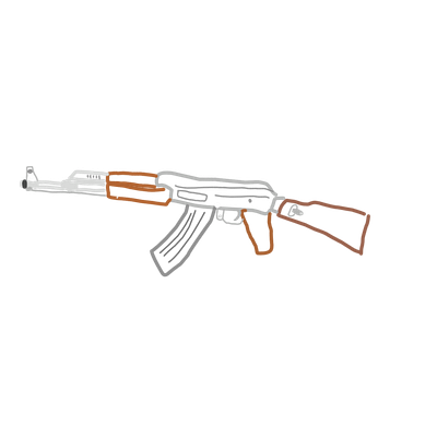 AK-47 Doodle Art handle