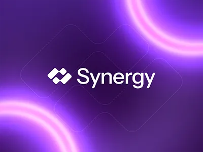 Synergy – Logo Design branding design flat geometric logo minimal minimalism minimalist pair saas synergy together typography