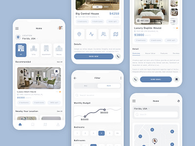 Property Finder Mobile App UI Kit app design property real estate ui ui design ui kit ux