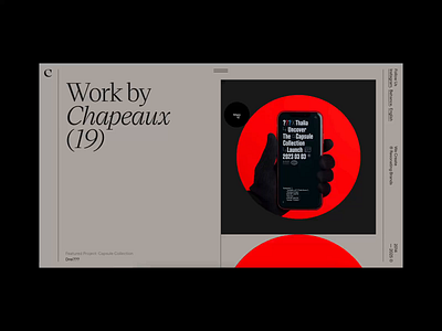 Studio Chapeaux animation branding portfolio premium transition typography webgl website