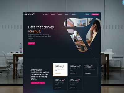 Validity. Website design branding composition data design dots gradient infographic logo saas typography ui web website