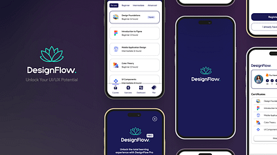 DesignFlow branding graphic design logo ui