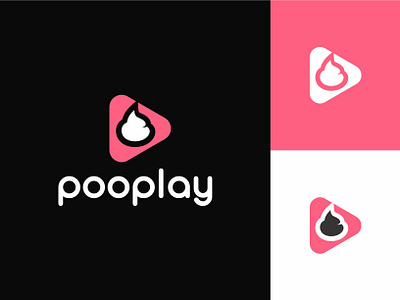 Pooplay logo branding design fimbird graphic design logo logodesigner play poop shit video