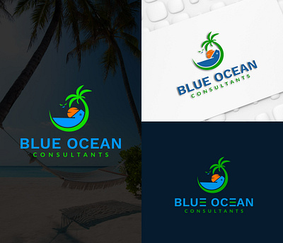 BLUE OCEAN A 3d logo design flat flat logo logo luxury logo minimalist logo modern logo unique logo vector