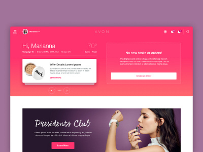 AVON redesign ui ux webdesign