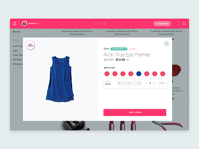 AVON quick by tile design ecommerce ui ui design ux ux design