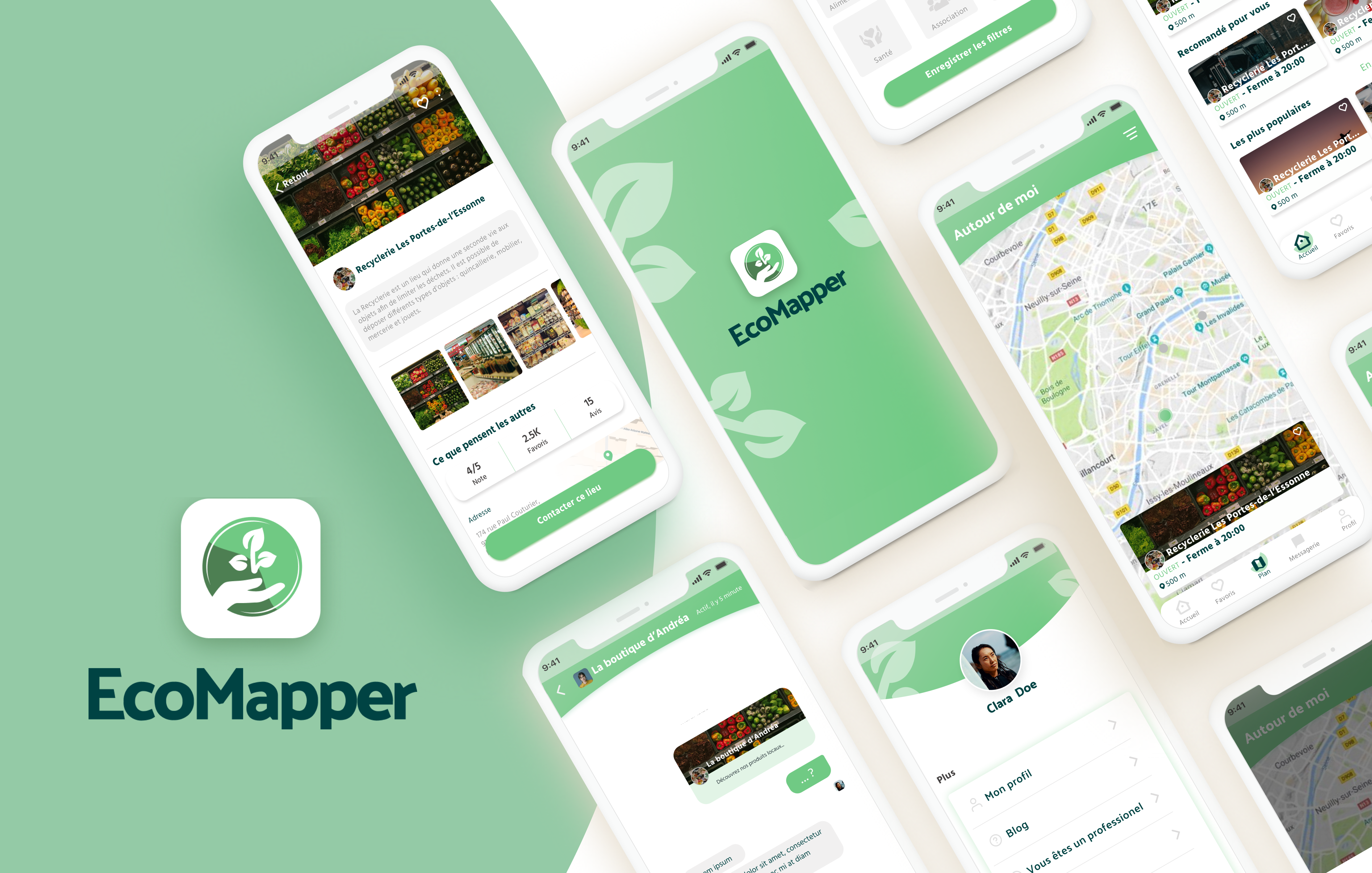 Example of Ecomapper - Application mobile