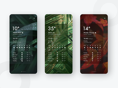 Weather App Study design glassmorphism icon minimalist mobile nature photography uidesign vector weather