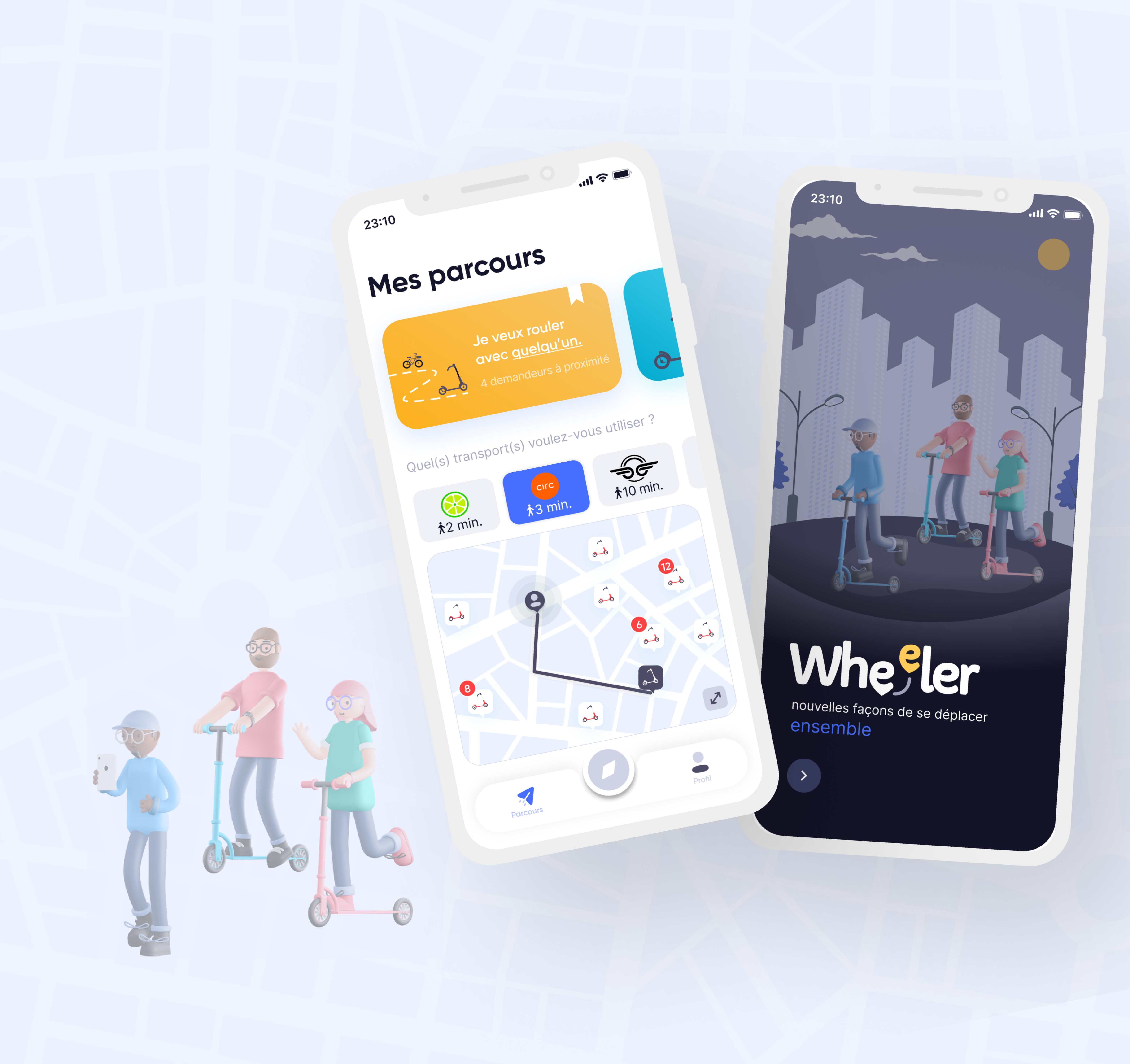 Example of Wheeler - Application mobile