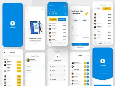 PayNow | Send & Receive Money app clear design ios login mobile money money transfer onboarding payment paynow paypal splash splash screen transactions ui ux vector