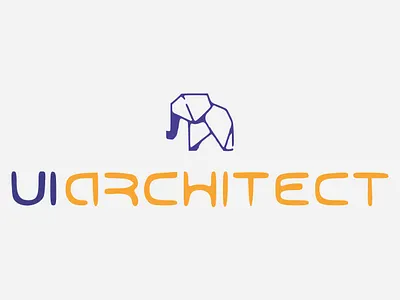 UI Architect - Logo adobe adobe illustrator blue logo simple logo simple logo design yellow