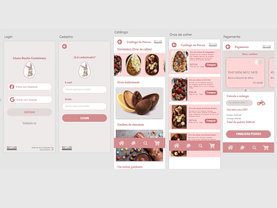 Maria Bonita Confeitaria adobexd android app android app design bakery candy shop confectionery design ui uidesign uiux uxdesign