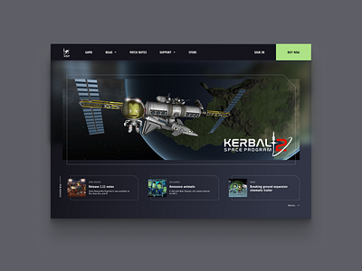 Daily ui 103 - Landing page remix 003 daily ui kerbal space program ksp landing page video game