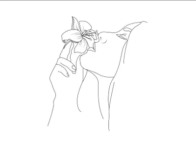 one line art color line art continuous line continuous line art flower line art graphic design illustrator design minimalist line art one line art one line drawing portrait art