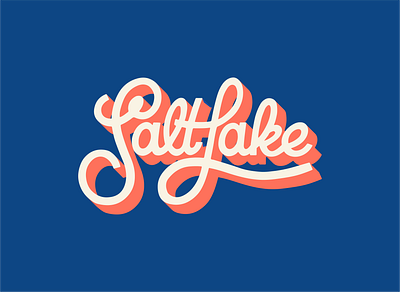 Salt Lake City Script custom wordmark freelance designer graphic design hand drawn hand lettering illustration lettering designer logo salt lake city script script lettering slc designer type design typographic logo typography typography art vector wordmark