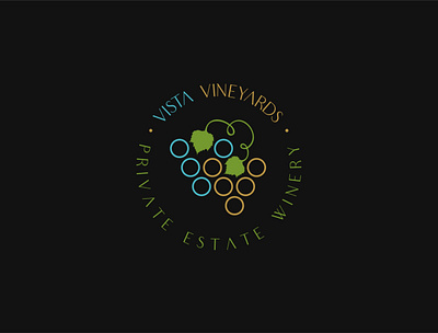 Vista Vineyards design logo logotype vine