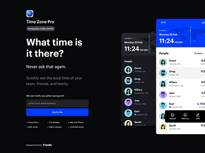 Time Zone Pro app card design illustration ios macos product testflight time zone pro timezone ui ui design ux