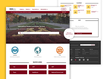 International Student & Scholar Services - Homepage Redesign design desktop international internationaloffice ui ux web