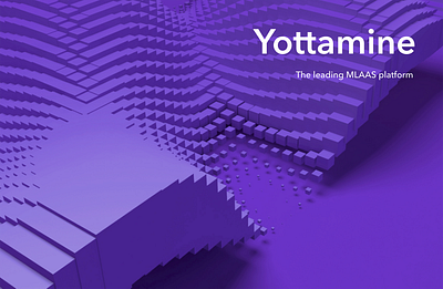 Yottamine website redesign concept 3d ai analytics big data glassmorphism illustration isometric landing machine learning platform redesign website