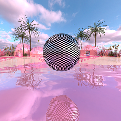 Music through emotional landscapes 3d 3dart 3dartist abstract design blender c4d c4dart cinema4d illustration octane pink vaporwave