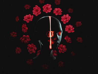Monday, March 8 3d art art dark female flowers illustration march 8 print roses