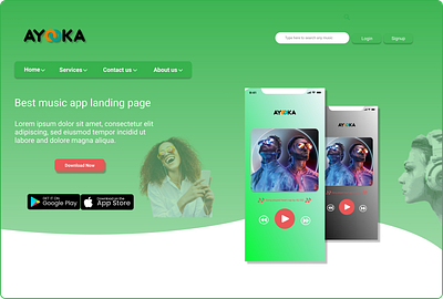 Music website figma music website website design