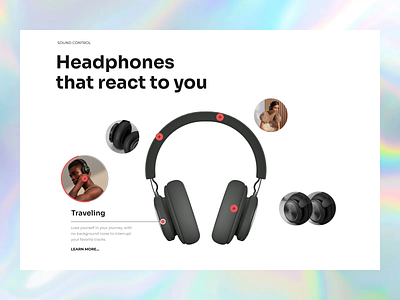 Bang and Olufsen concept product page 3d cinema4d design headphones image interaction interactions interection landing landingpage motion motion design motion graphic motiongraphics ui ux web webdesign website website design