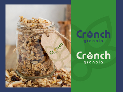 Crunch Granola branding daily dailychallenge dailylogo dailylogochallenge dailylogodesign flat granola label logo logo design logodesign logomark minimal package packaging vector