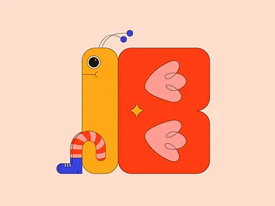 36 days of type - B 36daysoftype drawings illustration letter letters vector