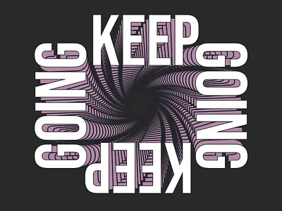 Keep Going! design illustration logo typography vector