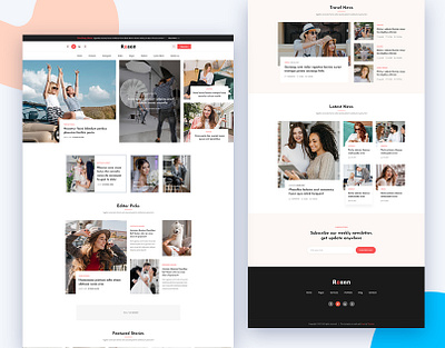 Rosen - Creative Magazine PSD, HTML Template creative free download freebie html html5 template megazine minimal psd template themeies