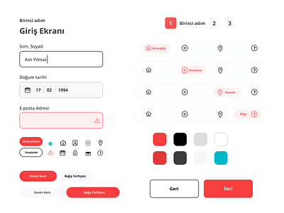 Turk Kizilay KanVer App app design designsystem draft ui uidesign ux