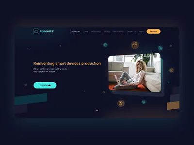 Landing Page for 2Smart IOT desktop landing ui ux