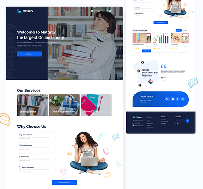 Matgary Online Library ui ux uidesign web desgin website