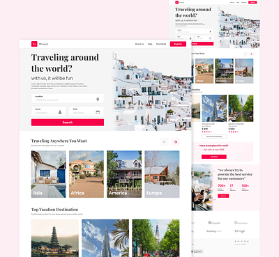 Travel Landing page explore landingpage travel uidesign uiux webdesign weblanding