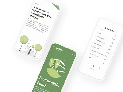 Vegan Recipes Website adobe xd front end development minimal recipe app recipe book vegan food