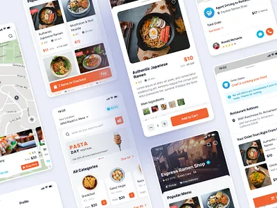 Food Order App UI Kit - Yummie ecommerce food food order grocery ios mobile app restaurant shopping ui ui kit