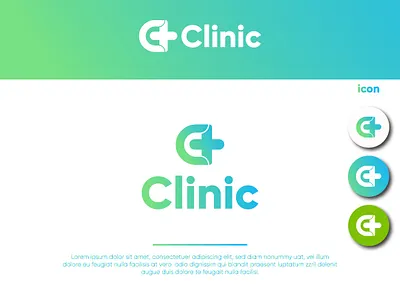 clinic logo brand branding clean design dribbble flat graphicdesign icon illustration illustrator lettering logo logotype minimal typography typography art ui ux vector vectors