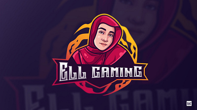 Ell Gaming Logo branding design esport gaming hijab illustration logo mascot mascot logo mixer overlay portfolio portrait streamer twitch twitch logo unique logo