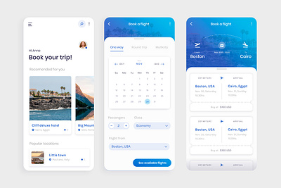 Travel Booking App UI Design Concept app design mobile app design travel app travelling