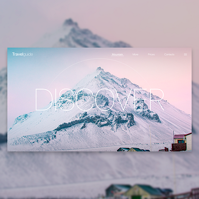 TravelGuide - Discover The Mountain branding clean design flat illustration minimal pastel ui ux web website